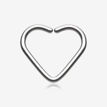 Niobium Heart Bendable Hoop Ring